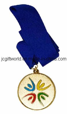 Sport Metal Ribbon Medallion Medal