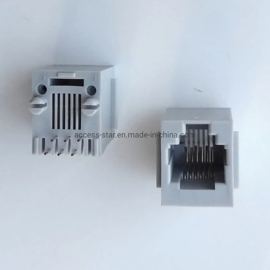 6p6c with Ear Gray Rj11 RJ45 Connector Jack