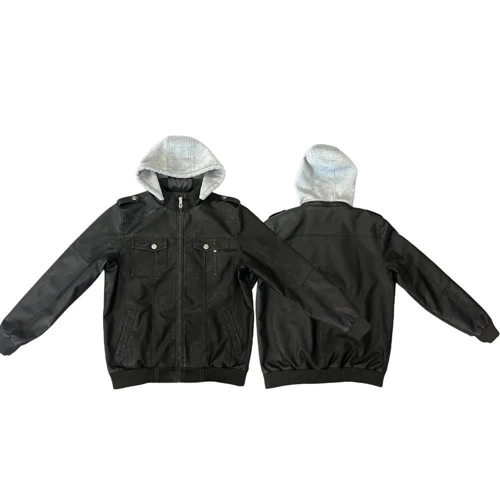 Ready Sale Men PU Jacket Cheap Men Jacket