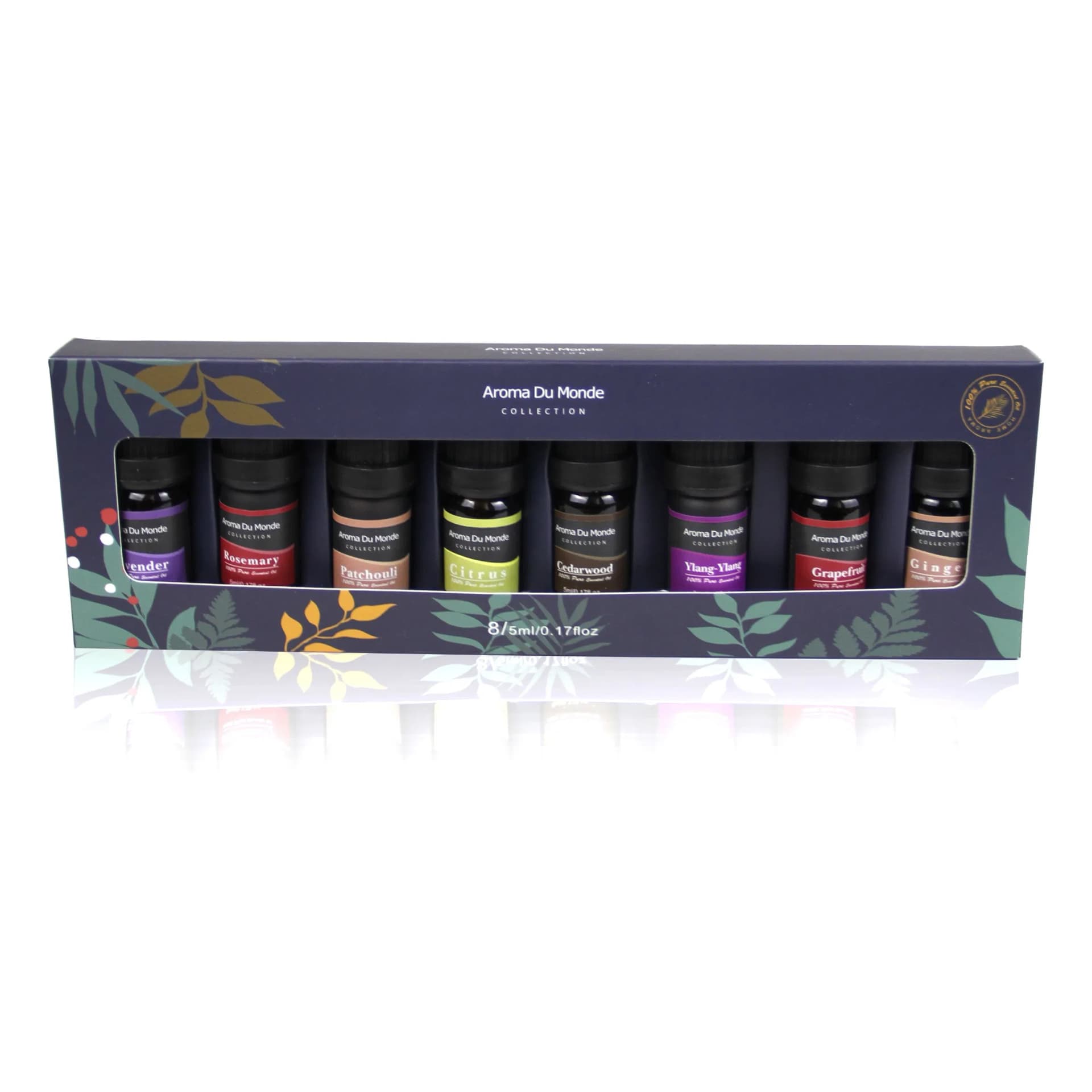 8PCS 10ml Amber Glass Pure Essential Oil
