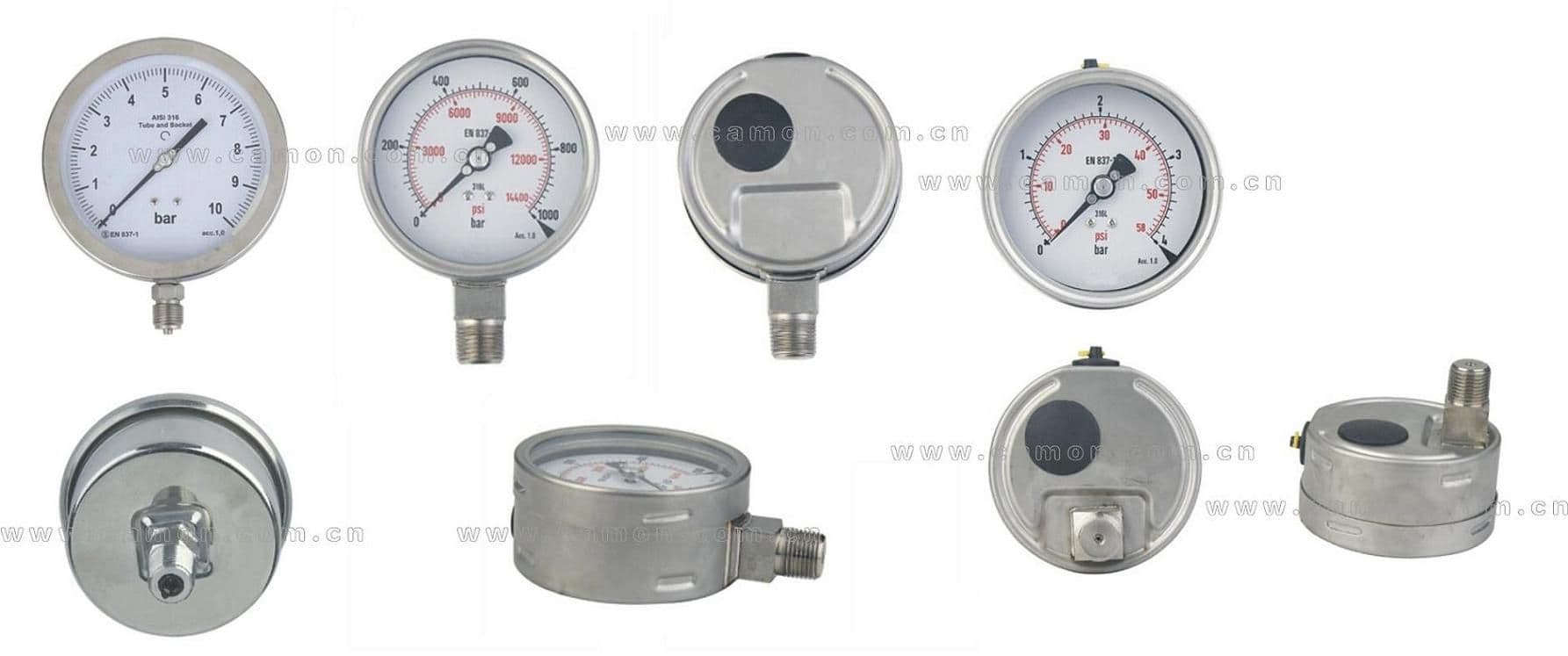 Full Stainless Steel Pressure Gauge