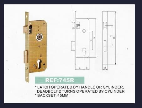Top Security Mortise Door Lock Body