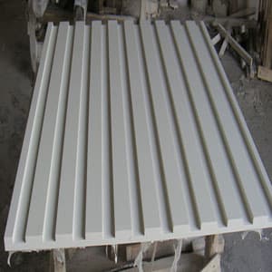 White Artificial Stone Grooved