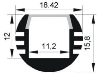 O Shape Aluminum LED Profile Diffuser