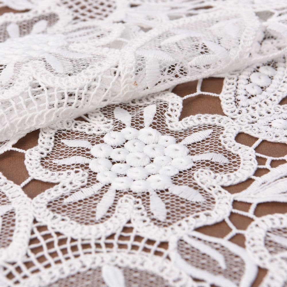 120cm Wide Nylon Crochet Cotton Lace Fabric