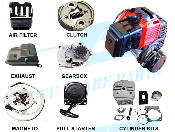 2 Stroke 1e44f-5 43cc/49cc Engine Parts