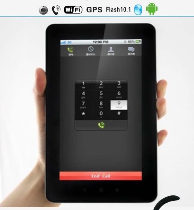 7" Tablet PC+3G Mobile Android2.2