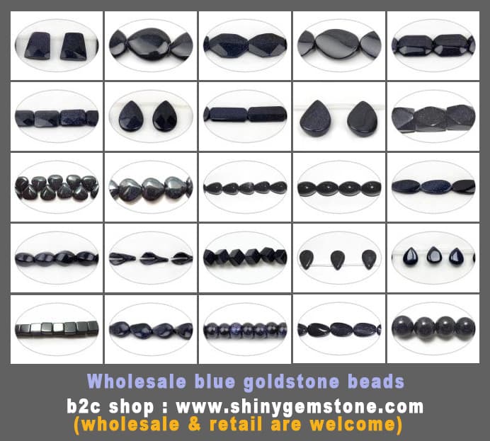 Blue Goldstone Beads Gemstone Jewelry
