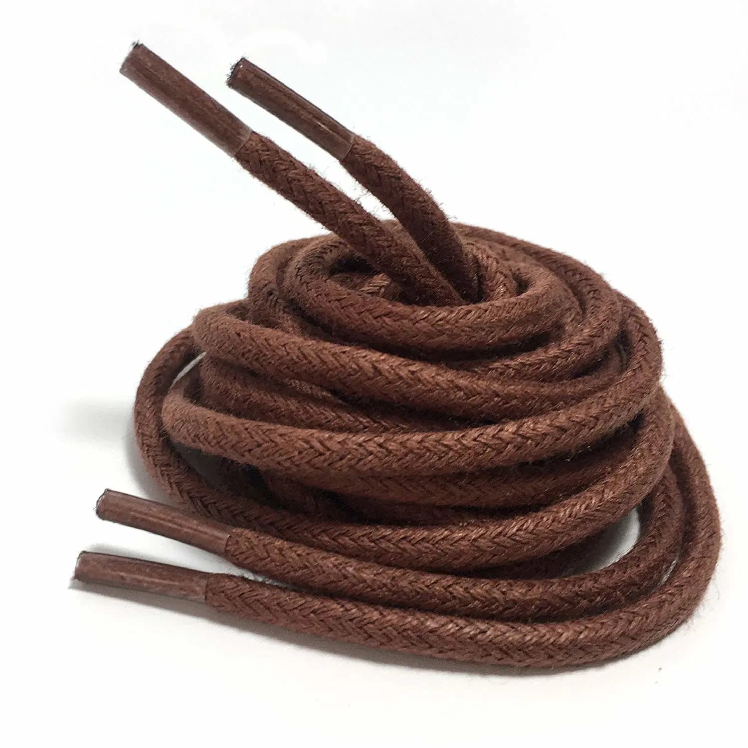 Waxed Shoe Laces Brown Round 5mm