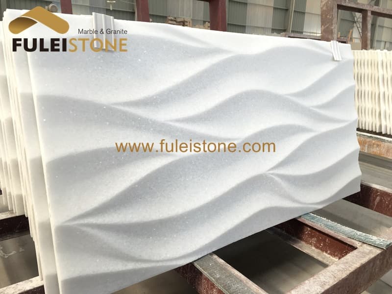 Crystal White Marble Carving Tiles