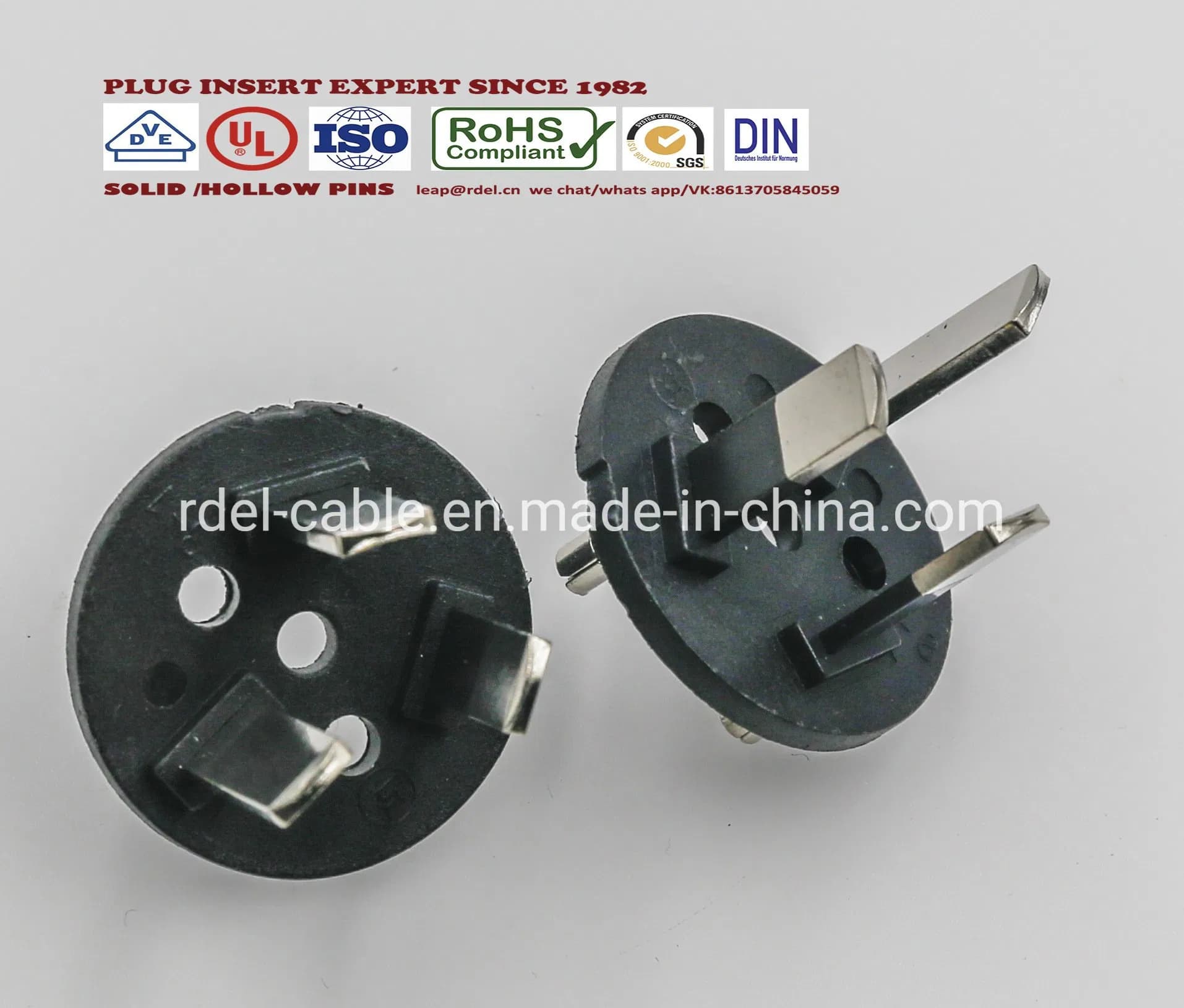 Australian SAA Plug Inserts Three Pins