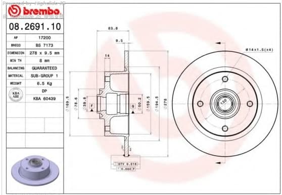 113407075 Brake Disc