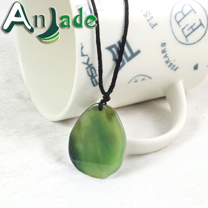 Polished Green Jade Pendant
