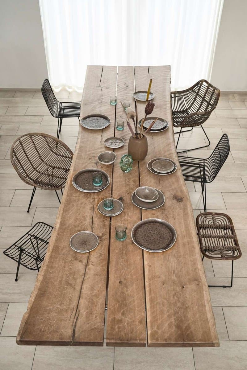 Natural Rattan Chair, Foot Stool Stackble