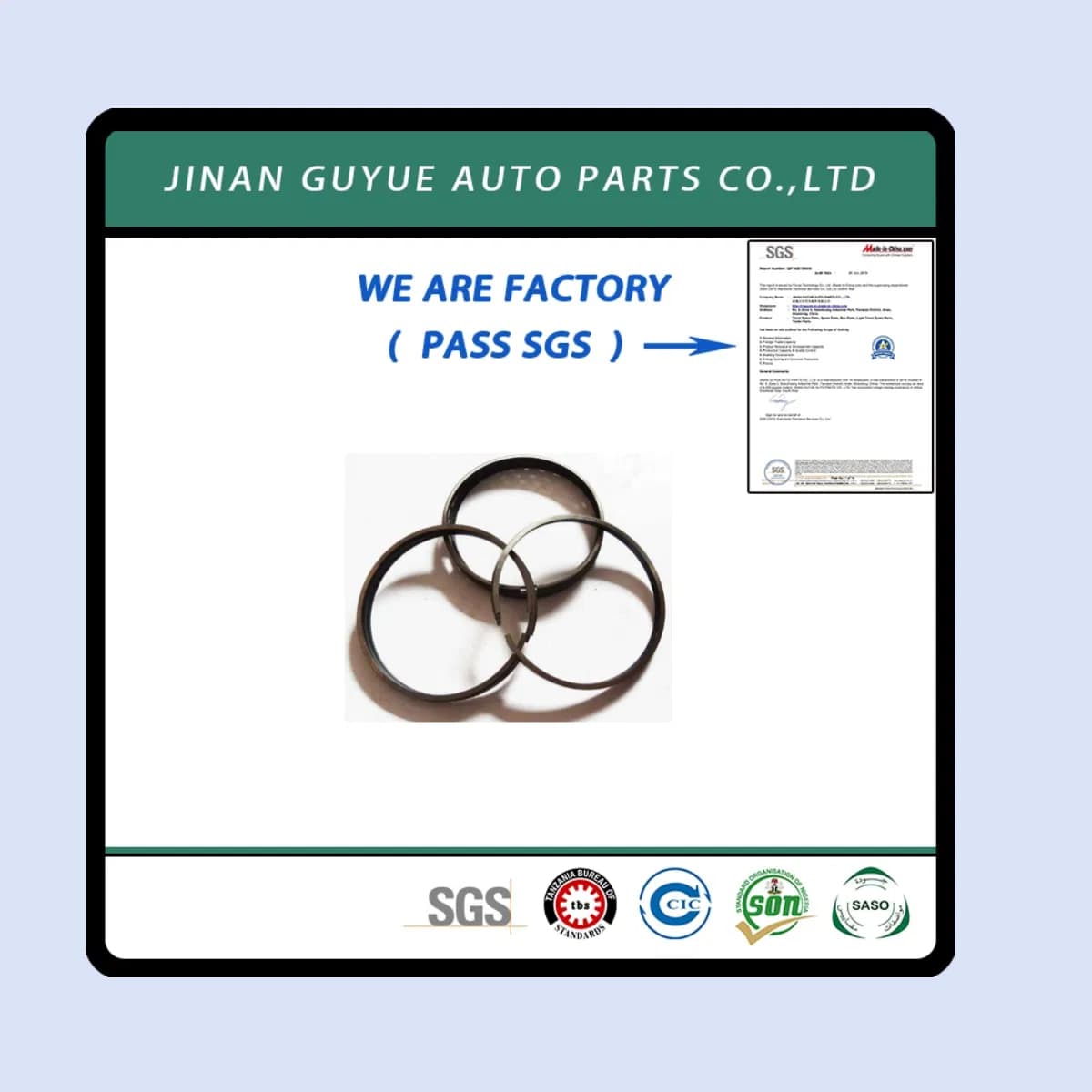 13011-1620b Piston Ring Used for Hino