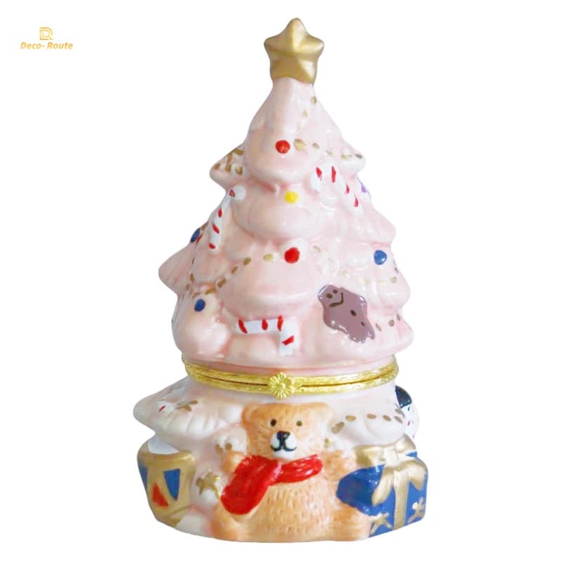 Ceramic Christmas Tree Jewelry Box