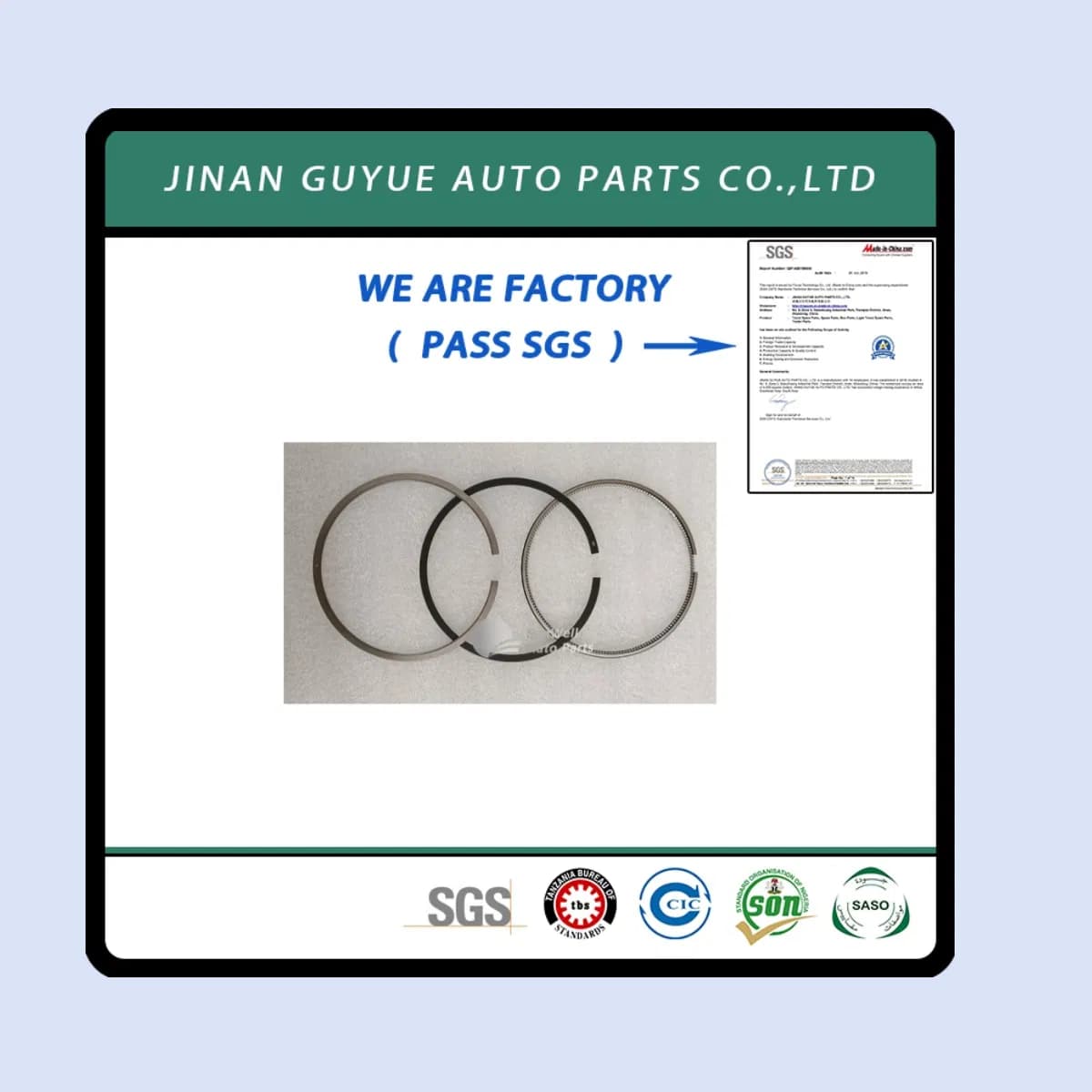 13011-2650A Piston Ring Used for Hino