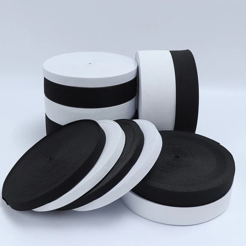 White Heavy Stretch Knit Elastic Spool
