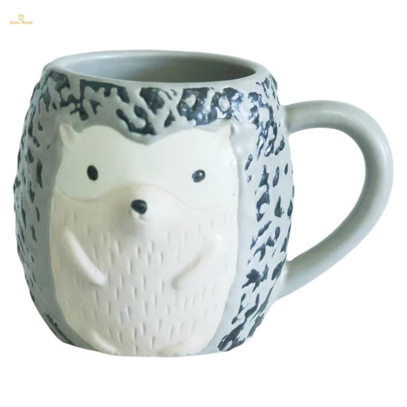 Cute 3D Hedgehog Ceramic Mug