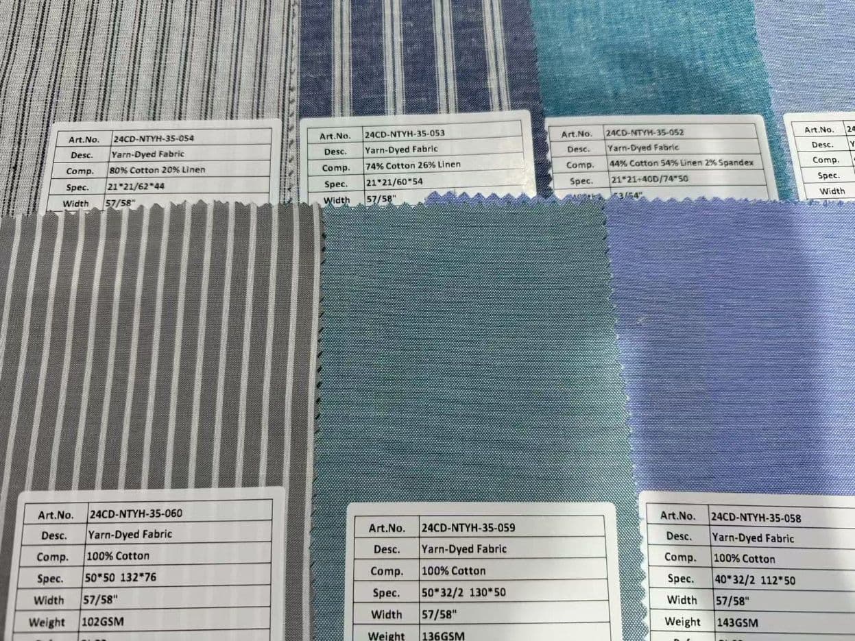 Kinds of Yarn-Dyed Cotton Blend Fabric