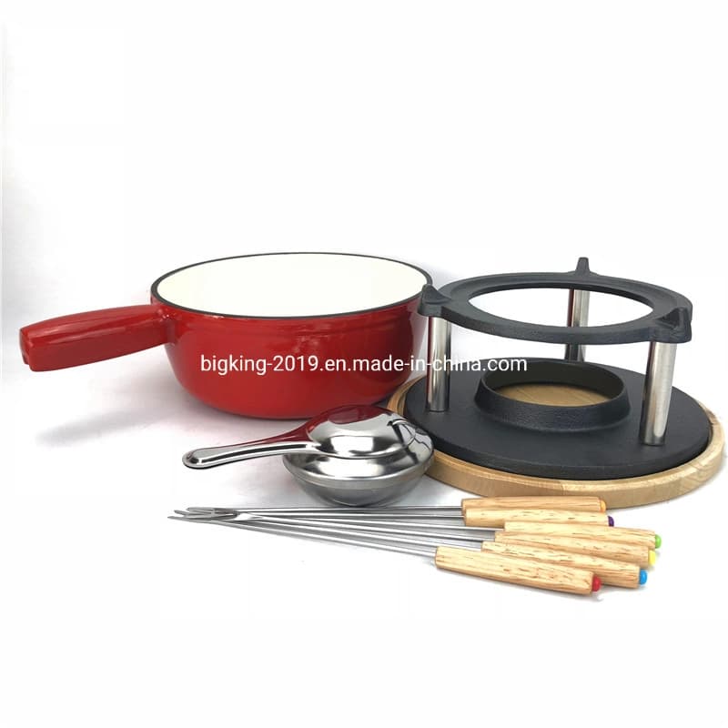 Swiss Cast Iron Cheese Fondue Set