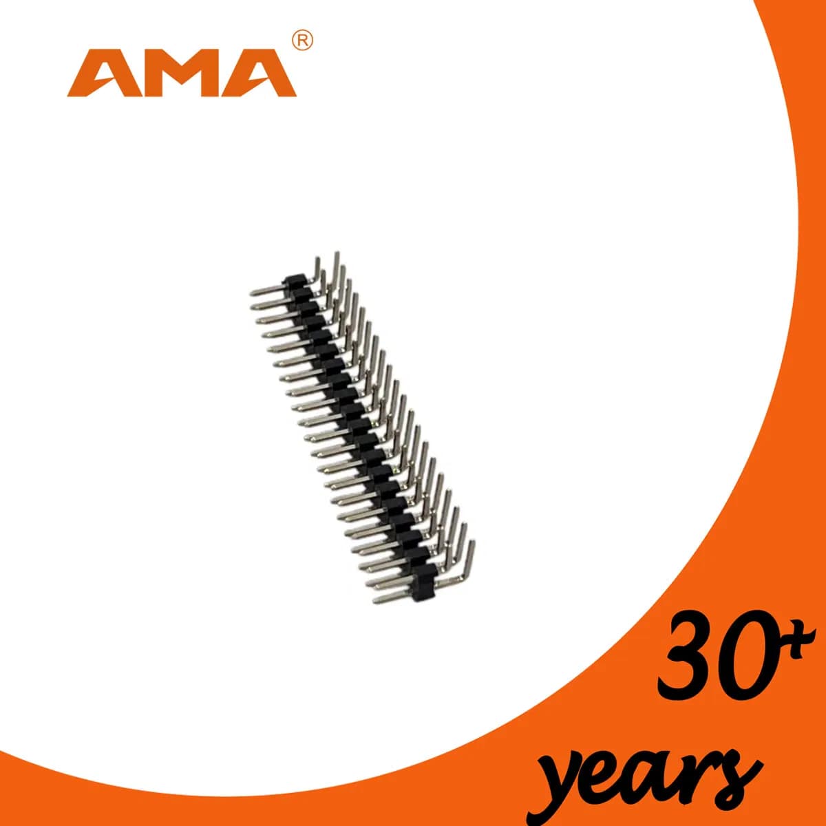 Right Angle Double Row Pin Header