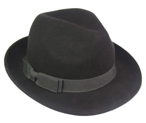 100% Wool Felt Fedora Hat