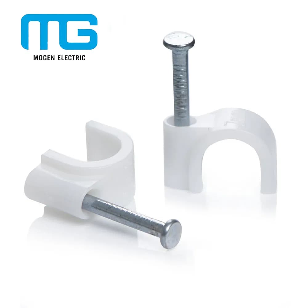 PE PP White Coaxial Cable Clips