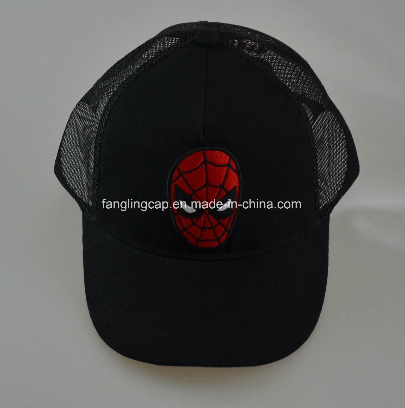 5 Panel Children's Black Trucker Cap