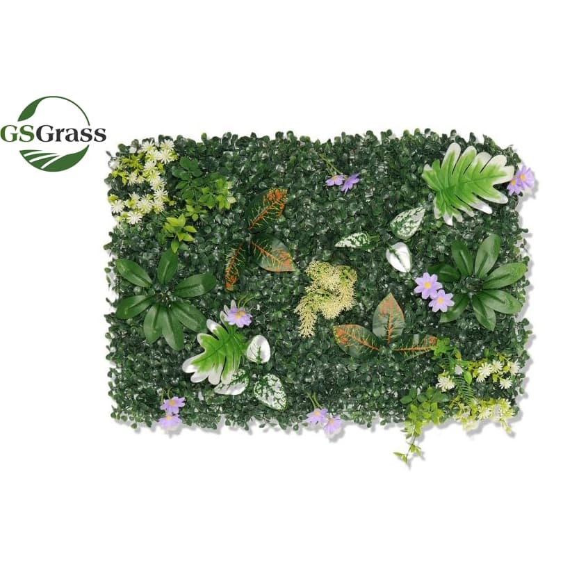 Fake Plant Customized Faux Green Hedge Wall for Home Decor