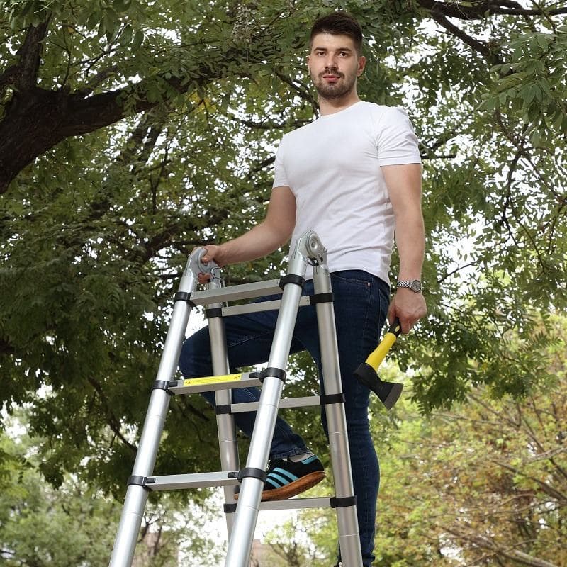 En131 Single Straight Aluminum Telescopic Ladder 3.8m Manufacturer