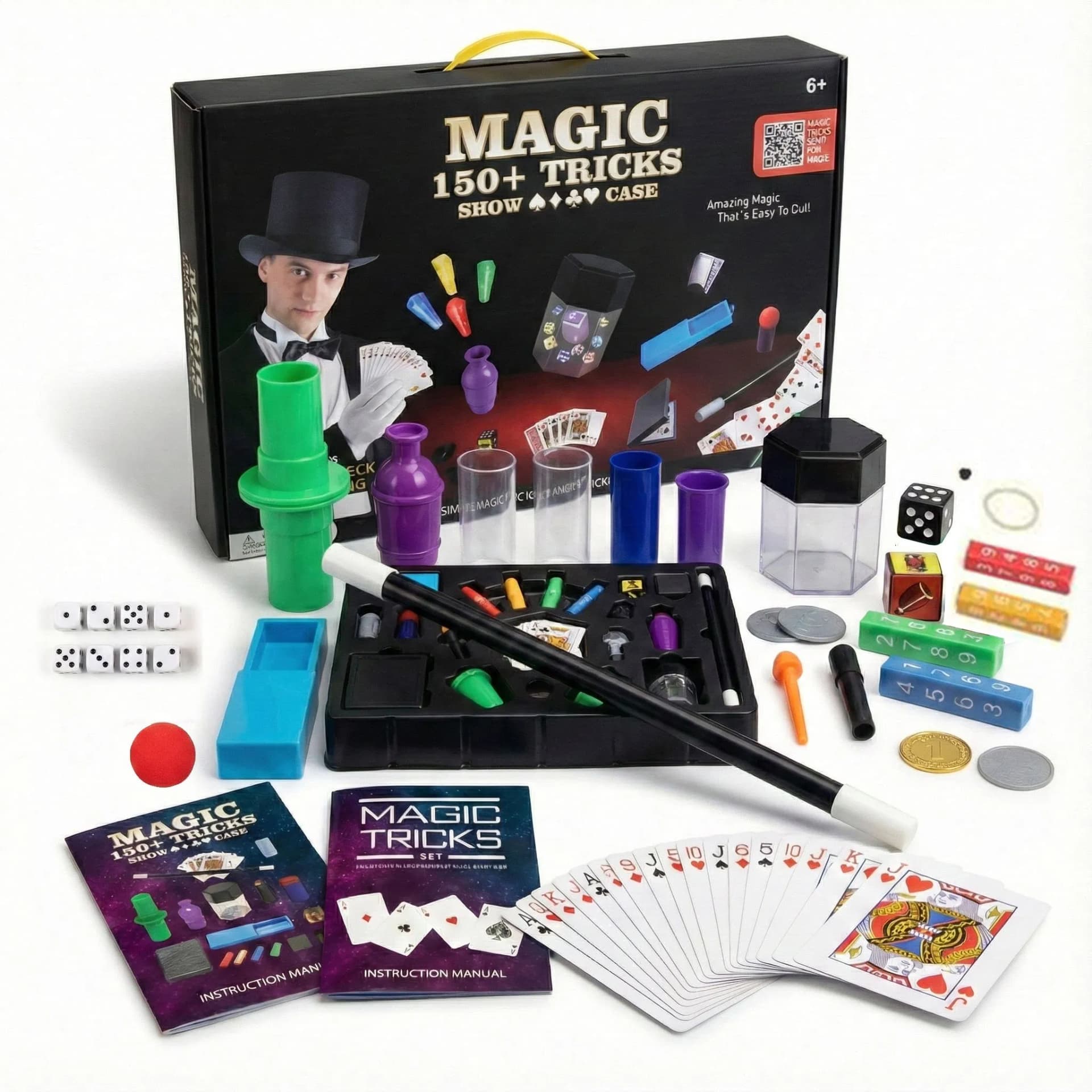 Aijh Magician Costume for Pretend Play Step-by-Step Instruction for Beginners Christmas Halloween Birthday Magical Toys
