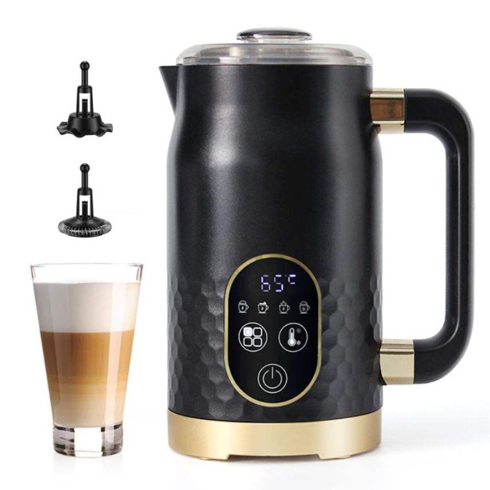 4 in 1 Milk Frother Quiet Working Automatic Shut off Hot & Cold Foam Maker Milk Warmer