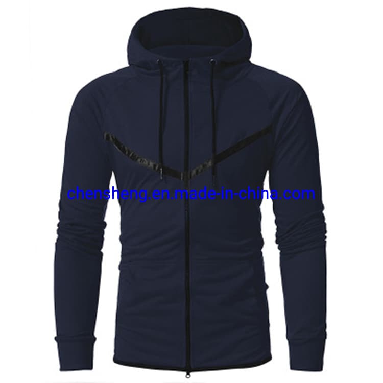 Custom Zipper Quick Dry Hoodies Fitted Hoodie Sweatshirts Running Jacket for Men Casual