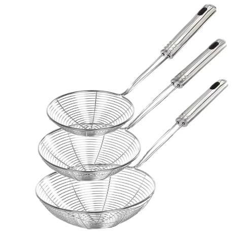 Wholesale Cooking Utensils Stainless Steel Filter Skimmer Spoon Pasta Strainer for Home-Use