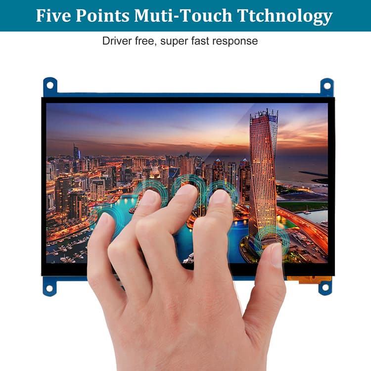 Windows Driver-Free Smart Touch Raspberry Pi 3 4 5 in Size 2.2, 2.8, 3.5, 4.3, 5, 5.5, 7, 8, 10.1, 15 Inch
