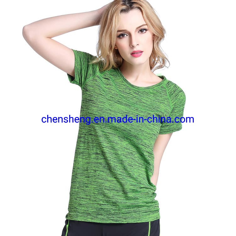 Summer Fitness Lady Women Running Training Clothes Wholesale Gym Wear Sport Shirt Short Sleeve Leggings for Cycling Running