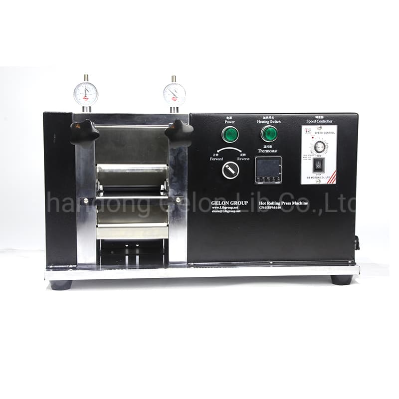 Battery Hot Rolling Pressing Machine 100mm Width Calendaring Machine Battery Lab Pressing Machine for Lithium Ion Battery Making Equipment (GN-MR100H)