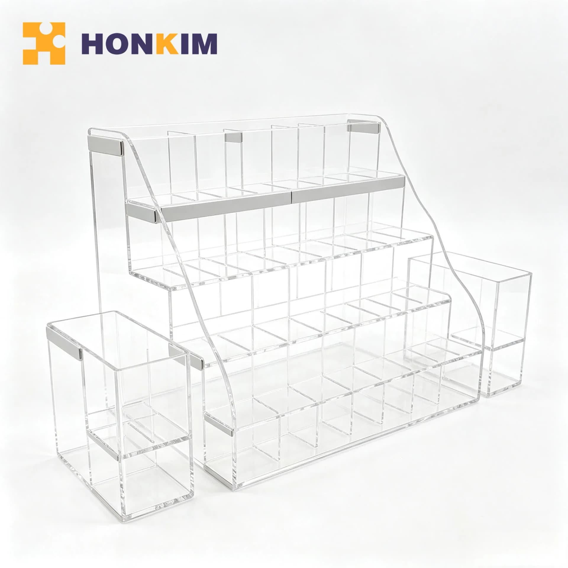 OEM Clear Acrylic Desktop Display Rack Custom Size for Dresser Office Supermarket