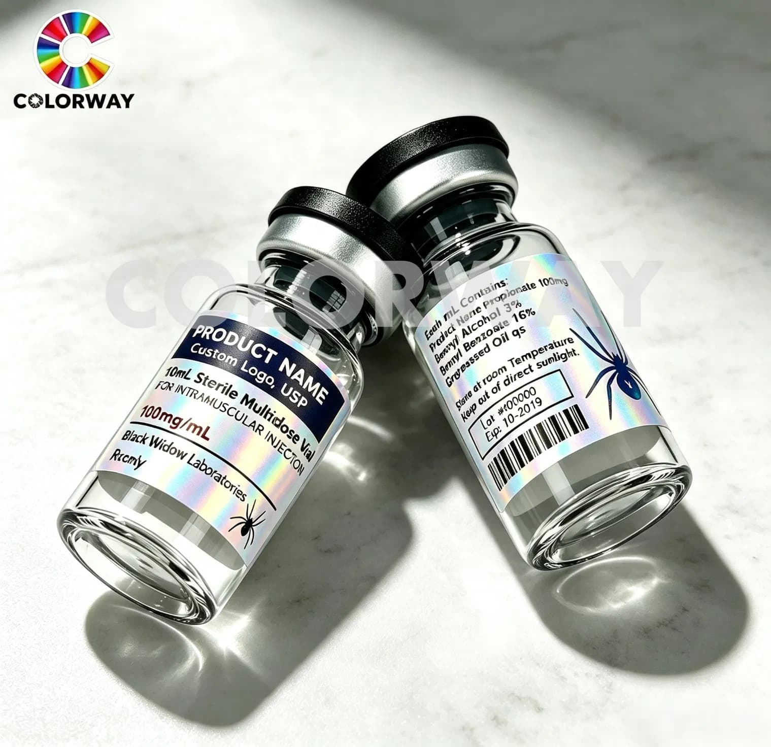 Custom Logo Void Waterproof Security 10ml Vial Seal Label Sticker