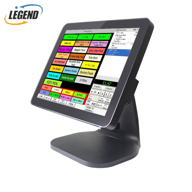 All Metal Enclosure Aluminium Alloy Hot Selling 15" All in One Touch Display Screen POS System