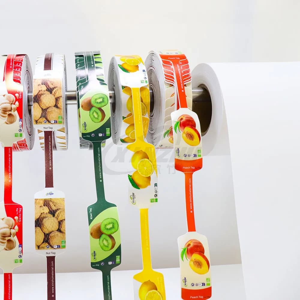 230# Copperplate Fruit Tag for Nuts Vegetables Fruits and Gift Mesh Bags Carbon Ribbon Printing