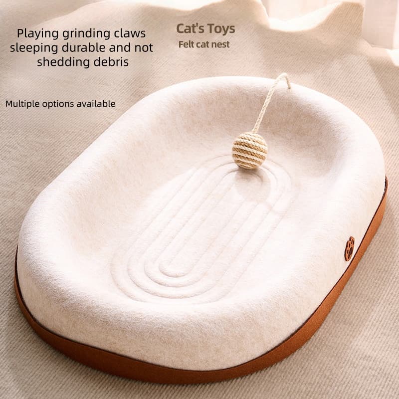 Deluxe Cat Scratcher and Cozy Cat Bed for Playful Naps