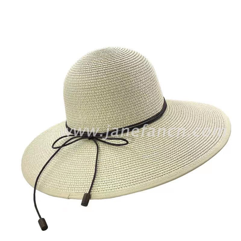Wholesale Outdoor Beach Sun Paper Straw Tropic Band Panama Hat For Lady