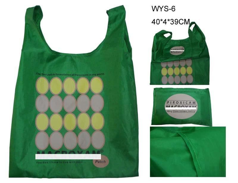 China Wholesale 210t Polyester Printed Promotional Shopping Vest Bag