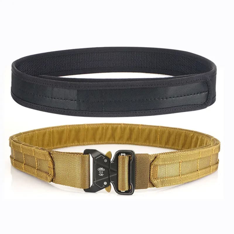 The Tactical Molle Belt Is Equipped with Quick-Release Metal Buckles
