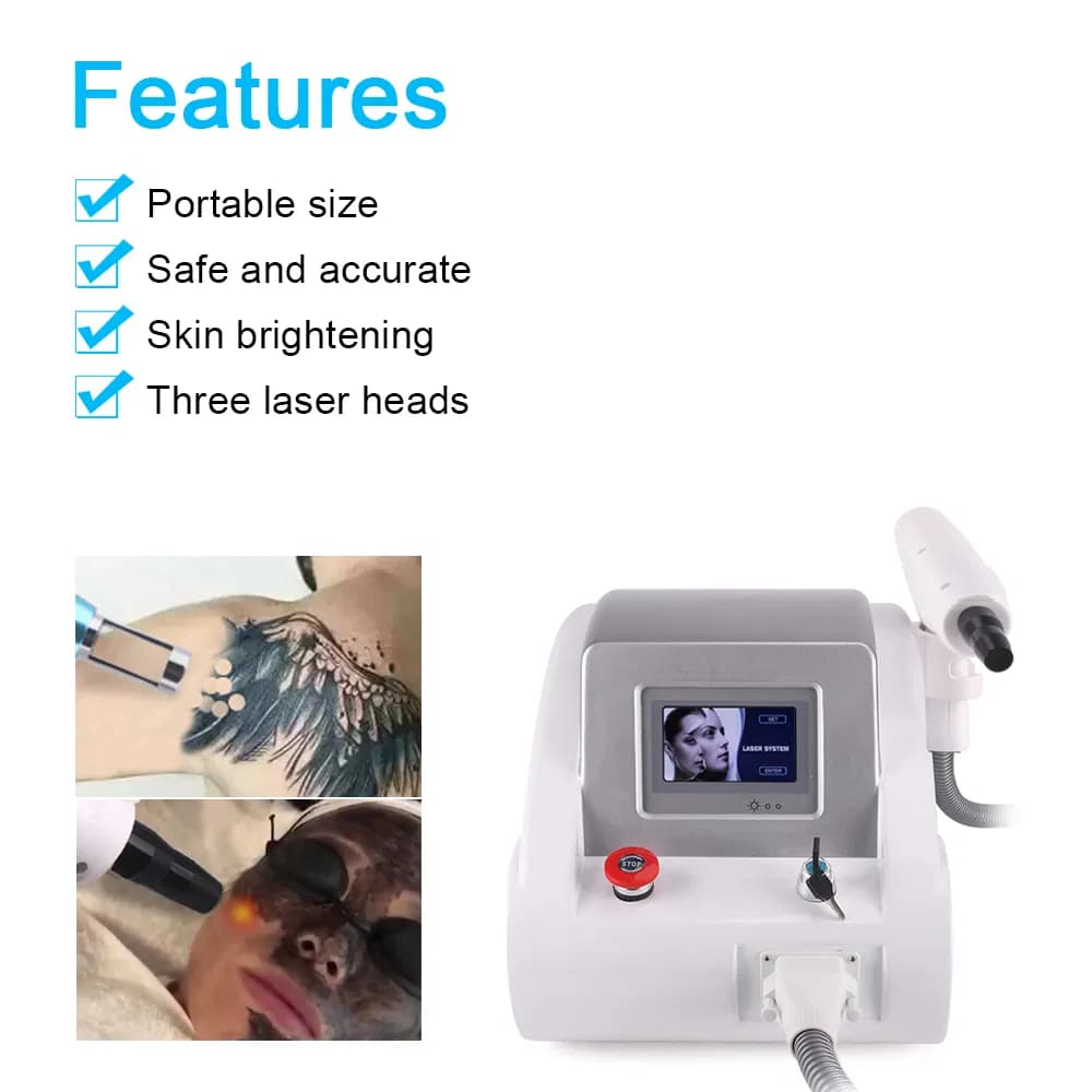 Ready to Ship Q-Switched ND YAG Laser Permanent Makeup Machine Tattoo Equipment Skin Brightening