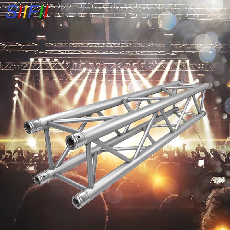 Silver Aluminum Alloy Concert Stage Lighting Square Truss