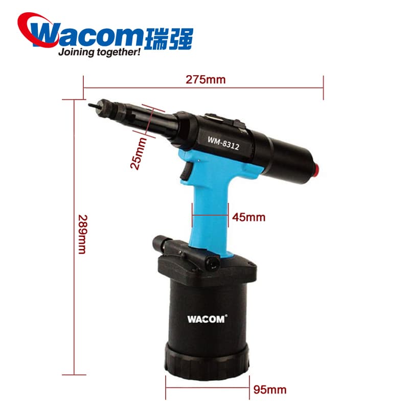 Lightweight Nut Gun Fully Automatic Pneumatic Air Riveter Low Noise British American System Cap Gun