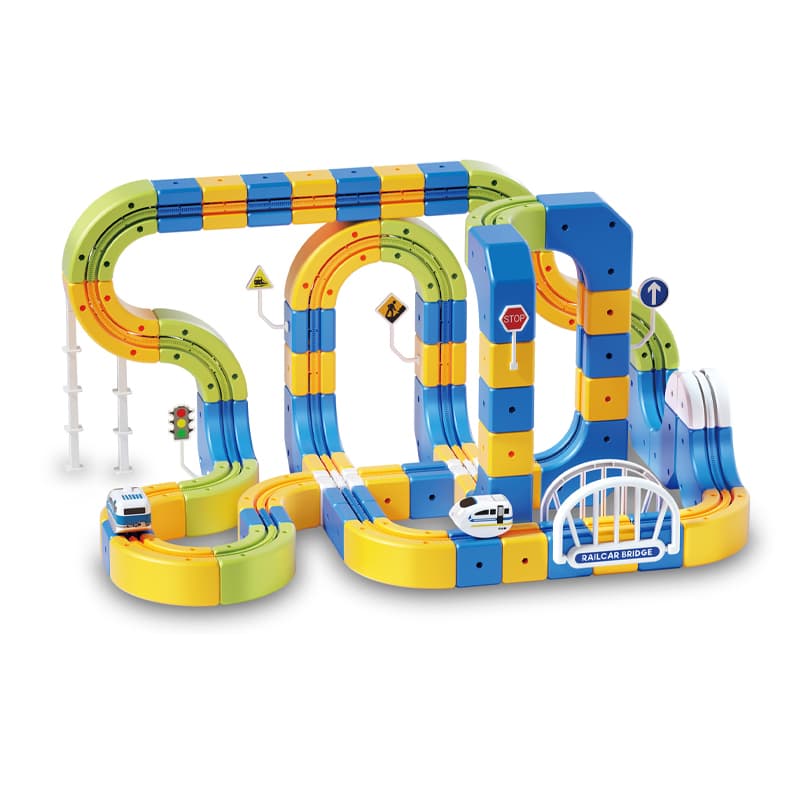 DIY Magic Car Magnetic Rail Train Set Toys with Multiple Track Options